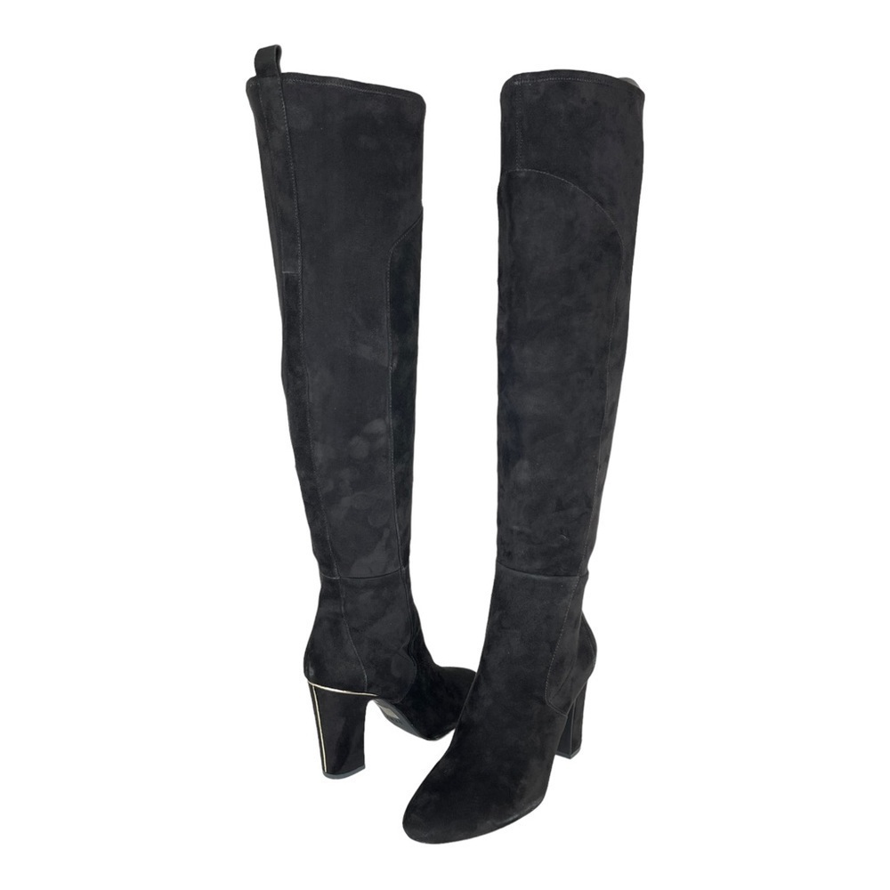 DKNY Sloane Black Suede Leather OTK Womens Boots Size 9.5M - Picture 11 of 11